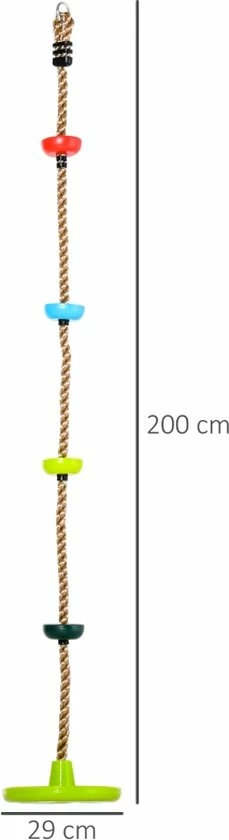 Korting ???? Merkloos Klimtouw - Speelgoed - Buitenspeelgoed Jongens - Buitenspeelgoed Meisjes - 3-12 Jaar - 200 X 29 Cm ???? 5 Korting ???? Merkloos Klimtouw - Speelgoed - Buitenspeelgoed Jongens - Buitenspeelgoed Meisjes - 3-12 Jaar - 200 X 29 Cm ???? - Afbeelding 3