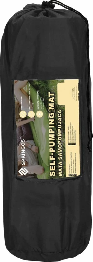 Nieuw ???? Springos Slaapmat | Zelfopblazend | 180 Cm | Inclusief Hoes | Zwart ???? 15 Nieuw ???? Springos Slaapmat | Zelfopblazend | 180 Cm | Inclusief Hoes | Zwart ???? - Afbeelding 13