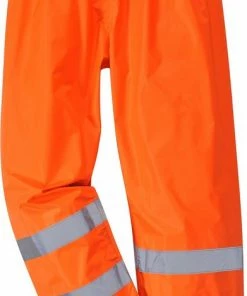 Gloednieuw ???? Portwest Regenbroek Oranje Maat XL Met Reflecterende Striping ????