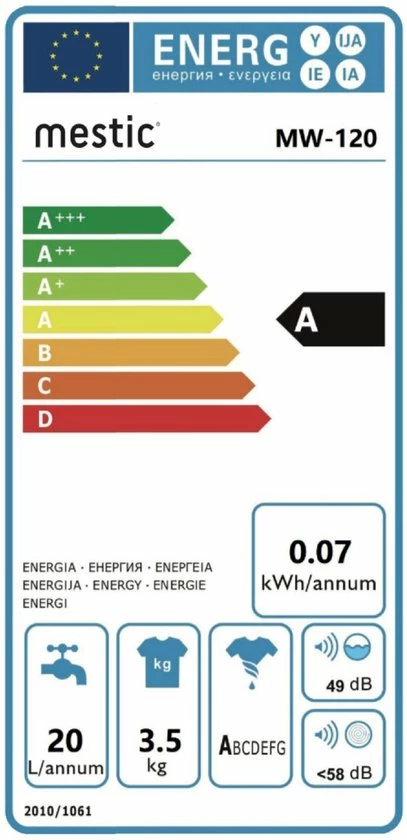 Top 10 ???? Mestic MW-120 Wasmachine/Centrifuge Combinatie - 230V ???? 4 Top 10 ???? Mestic MW-120 Wasmachine/Centrifuge Combinatie - 230V ???? - Afbeelding 2