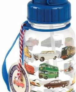 Gloednieuw ???? Rex London - Drinkfles Vintage Voertuigen - Mooie Vintage Rietjesbeker Met Mooie Vintage Transport Print ❤️