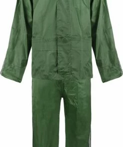 Aanbiedingen ✔️ C-Line Regenpak Met Capuchon - Groen - Reflecterend - Nieuw Model - Volwassen Maat XXXXL ????