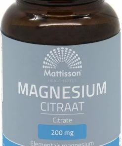 Gloednieuw ???? Mattisson - Magnesium Citraat - 200 Mg Elementair Magnesium - 60 Tabletten ✨