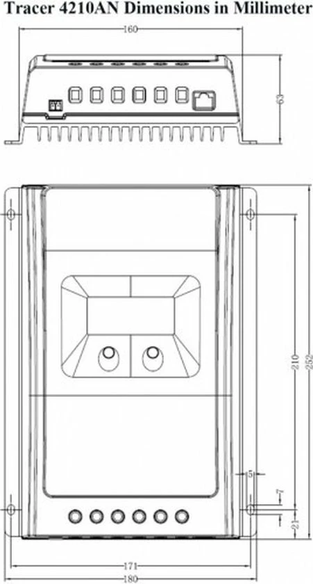 Groothandel ???? Laadregelaar EPEVER MPPT Solar Charger Tracer 4210AN Serie 40A Met 12V / 24V DC Automatisch Identificatiesysteem Voltage (40A) ???? 5 Groothandel ???? Laadregelaar EPEVER MPPT Solar Charger Tracer 4210AN Serie 40A Met 12V / 24V DC Automatisch Identificatiesysteem Voltage (40A) ???? - Afbeelding 3