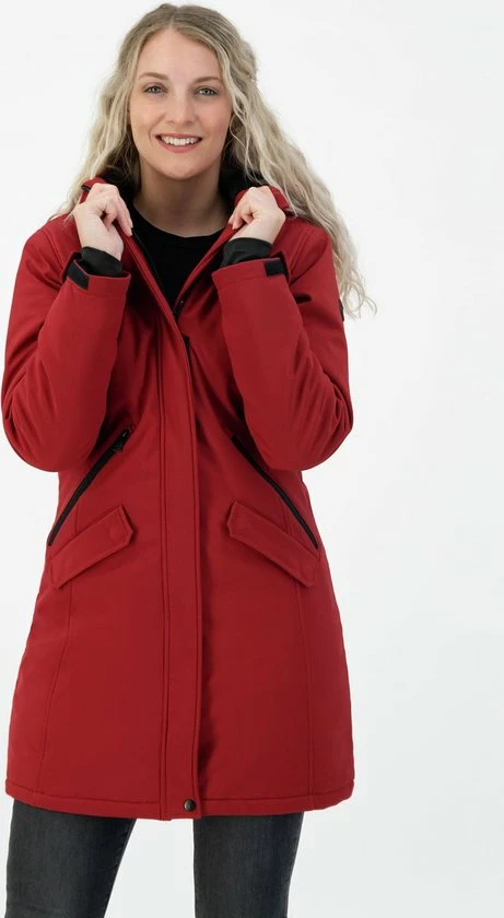 Kopen ???? Kjelvik Dames Softshell Parka - Winterparka Softshell - Chanela - Rood - Maat 36 ???? 4 Kopen ???? Kjelvik Dames Softshell Parka - Winterparka Softshell - Chanela - Rood - Maat 36 ???? - Afbeelding 2
