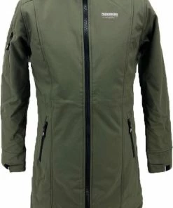 Gloednieuw ⌛ Nordberg GITTE Lange Winterjas - Dames - Legergroen - Maat XL ???? -Hendi Shop 476x840 3
