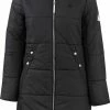 Flash-uitverkoop ???? BJØRNSON FIA Winterparka Dames - Winddicht - Waterafstotend - Gewatteerd Gevoerd - Capuchon - Warm - Outdoor Damesjas - Winterjas - Maat 50 - Zwart ???? -Hendi Shop 484x840 2