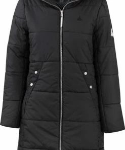 Flash-uitverkoop ???? BJØRNSON FIA Winterparka Dames - Winddicht - Waterafstotend - Gewatteerd Gevoerd - Capuchon - Warm - Outdoor Damesjas - Winterjas - Maat 50 - Zwart ????