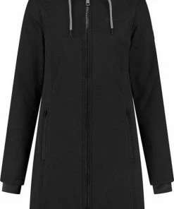 Goedkoopste ???? Kjelvik Dames Winterjas - Softshell Parka Dames - Tina - Zwart - Maat 46 ????