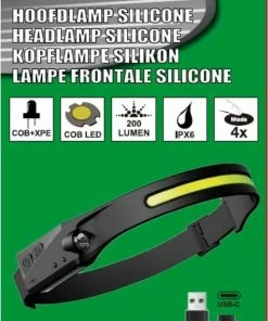 Goedkoopste ???? Hofftech Hoofdlamp LED En COB - Verstelbaar - 3 Watt - Silicone - Oplaadbaar ???? -Hendi Shop 513x840 5