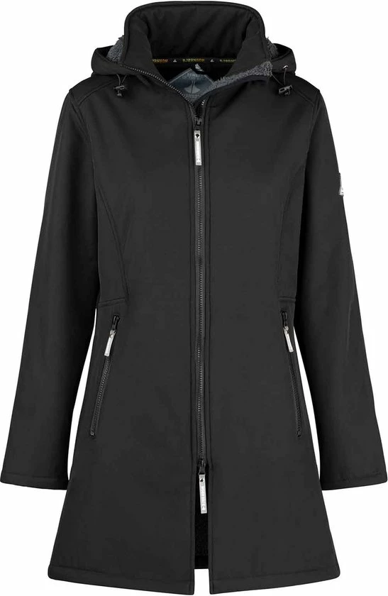 Flash-uitverkoop ???? BJØRNSON Signe Softshell Winterjas Parka Dames - Teddy - Maat 38 - Zwart ???? 3 Flash-uitverkoop ???? BJØRNSON Signe Softshell Winterjas Parka Dames - Teddy - Maat 38 - Zwart ????
