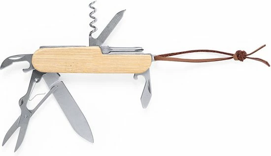 Beste deal ⭐ Happyshopper Zakmes Multifunctioneel - Mes - Opener - Schaar - Vijl - Schroevendraaier - Kurkentrekker - 9 Functies - RVS - Bamboe - Bruin - Vaderdag Cadeau ???? 3 Beste deal ⭐ Happyshopper Zakmes Multifunctioneel - Mes - Opener - Schaar - Vijl - Schroevendraaier - Kurkentrekker - 9 Functies - RVS - Bamboe - Bruin - Vaderdag Cadeau ????