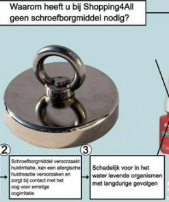 Goedkoopste ???? Shopping4All - Magneetvissen Set- Magneetvissen - Vismagneet - 150 KG Trekkracht - 10m Touw - Handschoenen - Karabijnhaak ???? -Hendi Shop 550x331 5