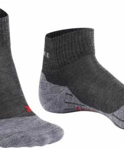 Promo ???? FALKE TK5 Wander Short Wandelsokken Kort Zacht Thermisch Anti-blaar Antizweet Zonder Motief Met Elastische Boord Admend Merinowol Grijs Dames Sportsokken - Maat 41-42 ???? -Hendi Shop 550x342