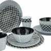 Beste Verkoop ???? Bo-Camp Servies - Mix & Match - 16 Delig - Zwart/Wit ???? -Hendi Shop 550x363 3