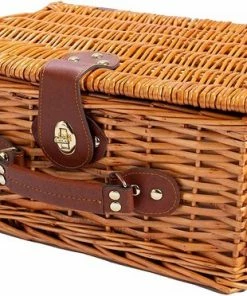 Korting ???? Sens Design Rieten Picknickmand Voor 2 Personen Inclusief Koelvak, Bestek, Borden En Wijnglazen - Blauw ⌛ -Hendi Shop 550x372 3