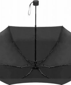 Korting ???? AA Commerce Opvouwbare Mini Paraplu - Klein & Opvouwbaar - Stormparaplu - Stevig Anti Storm & Wind - Windproof - 6 Panelen - Ø 90 Cm - Ruimtebesparend & Compact - Zwart ???? -Hendi Shop 550x373 1