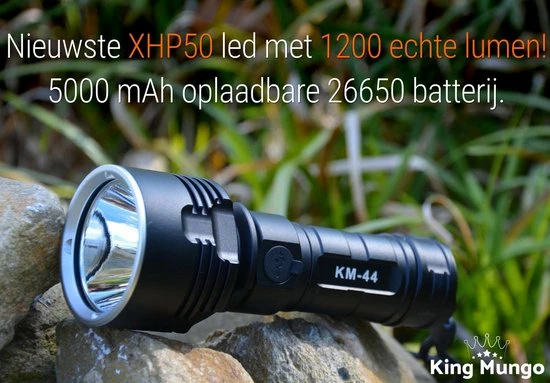 Beste Pirce ✔️ King Mungo KM-44 LED Oplaadbare Militaire Zaklamp - 1200 Lumen - Zwart ???? 8 Beste Pirce ✔️ King Mungo KM-44 LED Oplaadbare Militaire Zaklamp - 1200 Lumen - Zwart ???? - Afbeelding 6