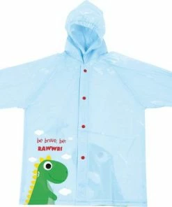 Promo ✔️ Zaska Regenponcho Dino Junior Pvc Lichtblauw Maat 104/110 ????
