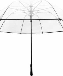 Beste Verkoop ???? Smati Golf Stormparaplu - Transparent - Auto Open - ø 124 Cm - Golf Zwart ✨