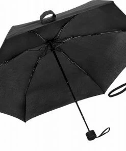 Korting ???? AA Commerce Opvouwbare Mini Paraplu - Klein & Opvouwbaar - Stormparaplu - Stevig Anti Storm & Wind - Windproof - 6 Panelen - Ø 90 Cm - Ruimtebesparend & Compact - Zwart ????