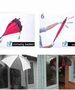 Beste Pirce ✔️ San Vitale® - Unieke Reversible Windproof Paraplu - Roze Bloem ???? -Hendi Shop 550x446