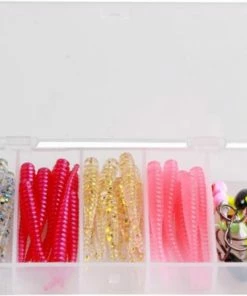 Flash-uitverkoop ✔️ Fish Life Mini Visset - 50-delige Kunstaas Set - Softbaid Set - Trout Bait Set - Voor Zoet En Zout Water - Kunstaas Voor Snoek, Baars, Snoekbaars En Meer - (Let Op De Afmetingen) ✨