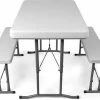 Korting ✨ MaxxGarden Picknicktafel Inklapbaar - Biertafel Met Banken - Vouwtafel + 2 Vouwbare Zitbanken - WIT- 105 Cm ???? 2 Korting ✨ MaxxGarden Picknicktafel Inklapbaar - Biertafel Met Banken - Vouwtafel + 2 Vouwbare Zitbanken - WIT- 105 Cm ???? -Hendi Shop 550x455