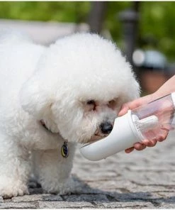 Beste Pirce ???? LuxeBass Draagbare Drinkfles Voor Honden Met Waterdispenser Voor Huisdieren - Bidon - Honden Drinkfles - Waterfles, Reizen, Drinken Voor Drinkflessen, Voor Buiten, (wit) ???? -Hendi Shop 550x462 1