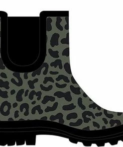 Coupon ✔️ XQ Footwear - Regenlaarzen - Rubber Laarzen - Dames - Festival - Panterprint - Laag Model - Rubber - Groen - Zwart - Maat 39 ????