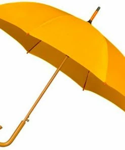 Aanbiedingen ???? Merkloos Paraplu Geel - Paraplu's Met Houten Handvat - Paraplu - Houten Paraplu - Oker Geel Paraplu-Oker Geel ????