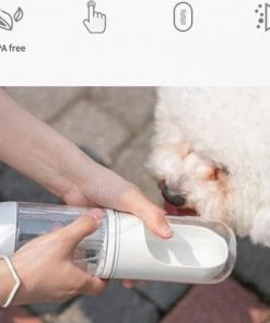 Beste Pirce ???? LuxeBass Draagbare Drinkfles Voor Honden Met Waterdispenser Voor Huisdieren - Bidon - Honden Drinkfles - Waterfles, Reizen, Drinken Voor Drinkflessen, Voor Buiten, (wit) ???? -Hendi Shop 550x477
