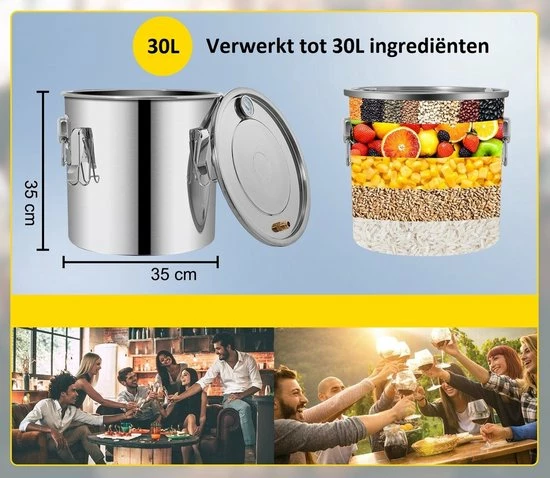 Begroting ❤️ Vevor™ Vevor® Destilleerapparaat - Destileerketel - Fermentatie Set - Distilleerketel Voor Alcohol - 12 Liter - RVS ???? 8 Begroting ❤️ Vevor™ Vevor® Destilleerapparaat - Destileerketel - Fermentatie Set - Distilleerketel Voor Alcohol - 12 Liter - RVS ???? - Afbeelding 6