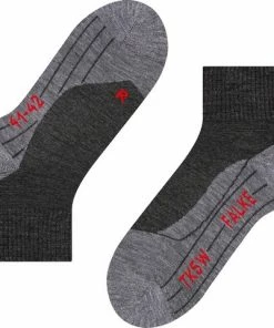Promo ???? FALKE TK5 Wander Short Wandelsokken Kort Zacht Thermisch Anti-blaar Antizweet Zonder Motief Met Elastische Boord Admend Merinowol Grijs Dames Sportsokken - Maat 41-42 ???? -Hendi Shop 550x481 1