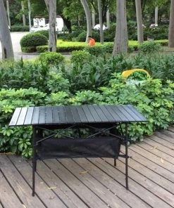 Promo ???? Travel-light Vouwtafel Aluminium 140 X 70 X 70cm Incl. Netvak & Camping Transporttas - Aluminium Roltafel - Campingtafel Aluminium + Staal - Tafelblad Rolbaar - Campingmeubels - Dining Tuintafel - Antraciet Kleur ???? -Hendi Shop 550x489 2
