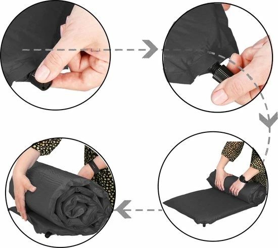 Nieuw ???? Springos Slaapmat | Zelfopblazend | 180 Cm | Inclusief Hoes | Zwart ???? 20 Nieuw ???? Springos Slaapmat | Zelfopblazend | 180 Cm | Inclusief Hoes | Zwart ???? - Afbeelding 18