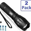 Beste Verkoop ???? JBE Militaire Zaklamp - Waterdicht - 2000 Lumen LED Zaklamp - Inzoombaar - 2 Stuks - Inclusief Batterijen(6stuks) ???? -Hendi Shop 550x501 43