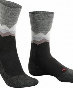 Korting ???? FALKE TK2 Crest Wandelsokken Dik Versterkt Met Patroon Met Medium Padding Lang En Warm Voor Wandelen Merinowol Zwart Heren Sportsokken - Maat 46-48 ???? -Hendi Shop 550x504
