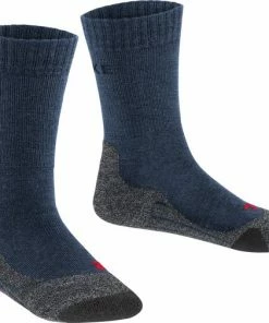 Aanbiedingen ???? FALKE TK2 Wandelsokken Warm Winter Zacht Thermisch Ademend Anti-blaar Antizweet Zonder Motief Met Elastische Boord Merinowol Blauw Unisex Sportsokken - Maat 31-34 ????