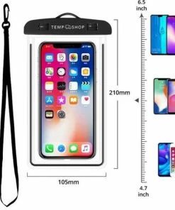Nieuw ???? Tempshop Waterdichte Telefoonhoesjes Wit - Onderwater Hoesje Telefoon - Waterdichte Telefoonzakje – Bag – Drybag - Onderwater Hoesje Telefoon – Universeel Geschikt Voor Alle Smartphones - Waterdichte Telefoonhoesje ???? -Hendi Shop 550x517 3