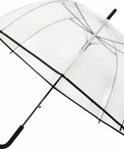 Goedkoopste ⭐ Discountershop Paraplu - Koepelparaplu Transparant - Koepelparaplu PVC Diameter 85 Cm - Automaat ????