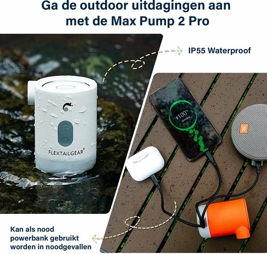 Beste Pirce ⌛ Flextail Gear Max Pump 2 Pro Luchtbedpomp - 4 In 1 - Luchtpomp, Lantaarn, Vacuümpomp, Noodpowerbank - Oranje ❤️ 9 Beste Pirce ⌛ Flextail Gear Max Pump 2 Pro Luchtbedpomp - 4 In 1 - Luchtpomp, Lantaarn, Vacuümpomp, Noodpowerbank - Oranje ❤️ - Afbeelding 7