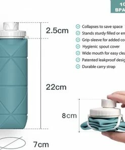 Beste Pirce ???? U-Fit One U Fit One® Opvouwbare Waterfles 0.6 Liter - Waterjug - Sportdrankfles - Fitness - Ufitone - Donkergroen ???? -Hendi Shop 550x526 2