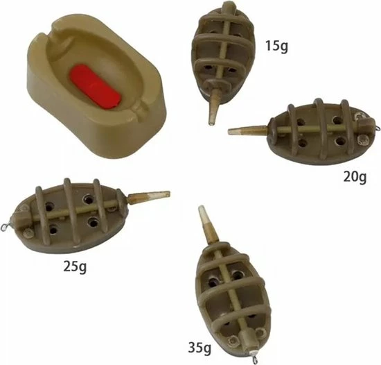 Promo ⌛ Merkloos 4+1 Inline Method Feeder Set - Method Feeder - Voerkorf - Feeder - Vissen - Method Mould - 15 Gram - 20 Gram - 25 Gram - 35 Gram ???? 6 Promo ⌛ Merkloos 4+1 Inline Method Feeder Set - Method Feeder - Voerkorf - Feeder - Vissen - Method Mould - 15 Gram - 20 Gram - 25 Gram - 35 Gram ???? - Afbeelding 4