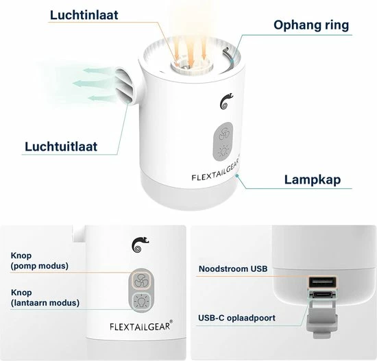 Beste Pirce ⌛ Flextail Gear Max Pump 2 Pro Luchtbedpomp - 4 In 1 - Luchtpomp, Lantaarn, Vacuümpomp, Noodpowerbank - Oranje ❤️ 12 Beste Pirce ⌛ Flextail Gear Max Pump 2 Pro Luchtbedpomp - 4 In 1 - Luchtpomp, Lantaarn, Vacuümpomp, Noodpowerbank - Oranje ❤️ - Afbeelding 10