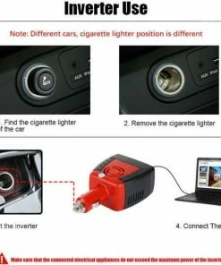 Gloednieuw ???? MTM DC 12V Naar AC 220V Stopcontact Converter USB-oplader Sigarettenaansteker Stekkerdoos Auto-omvormer ???? -Hendi Shop 550x527 8