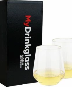 Beste deal ✔️ MyDrinkglass Plastic Wijnglazen Lady Yoko | Plastic Wijnglazen | 2 Stuks | Wijnglazen Witte Wijn | Wijnglazen Rood | Wijnglazen Set | Plastic Glazen | Zero Waste | Herbruikbaar | Onbreekbaar Wijnglas | 400 Ml | ????