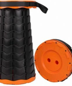Coupon ✔️ Ever Home Kampeerkruk - Uitschuifbare Kruk - Oranje/Zwart- Tot 120 Kg - Travel Stool - Opvouwbare Campingkruk - Inklapbaar Krukje - Telescopische Kruk - Camping - Outdoor ???? -Hendi Shop 550x533 2