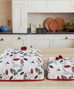 Nieuw ???? Lili 41 1 + 1 Opvouwbare Voedsel Aluminiumfolie Cover Rood, Houd Warm En Koud, Veren Patroon, 36x36x15 Cm ⭐