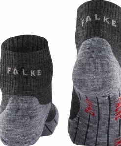 Promo ???? FALKE TK5 Wander Short Wandelsokken Kort Zacht Thermisch Anti-blaar Antizweet Zonder Motief Met Elastische Boord Admend Merinowol Grijs Dames Sportsokken - Maat 41-42 ???? -Hendi Shop 550x544 2